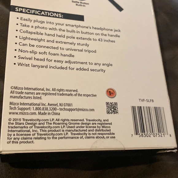 🎉HP🎉Travelocity Connect and Shoot selfie stick black New - Picture 8 of 10
